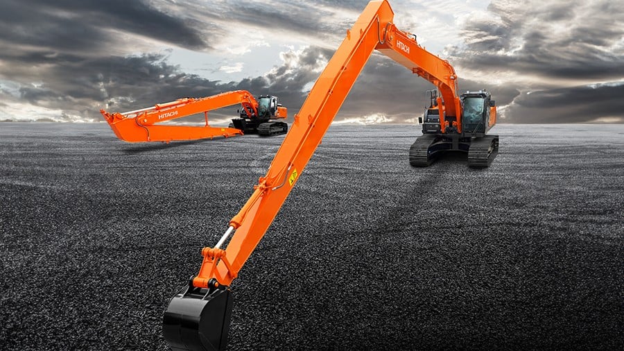 The 25-ton and 35-ton class machines are engineered to meet needs of specialized construction sites and come equipped with a genuine Hitachi bucket.