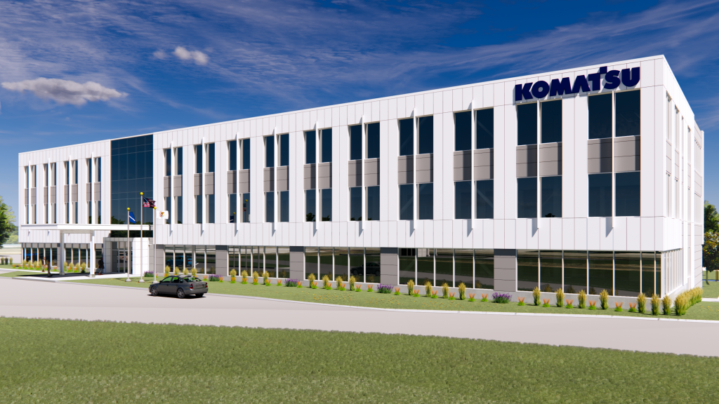 Updates to Komatsu’s Peoria operations include mining truck showcase, upgraded office