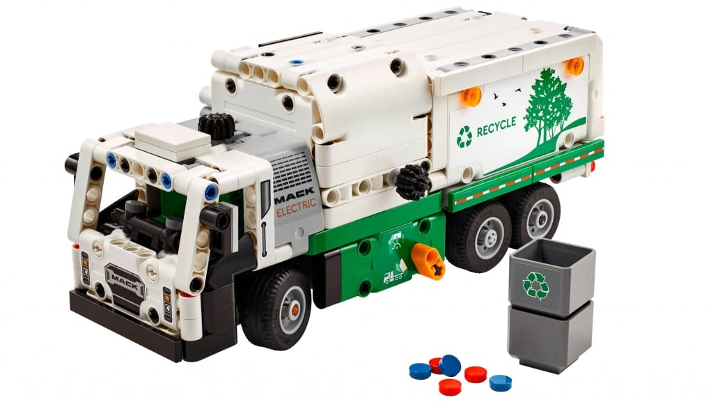 LEGO and Mack Trucks launch electric refuse truck building set