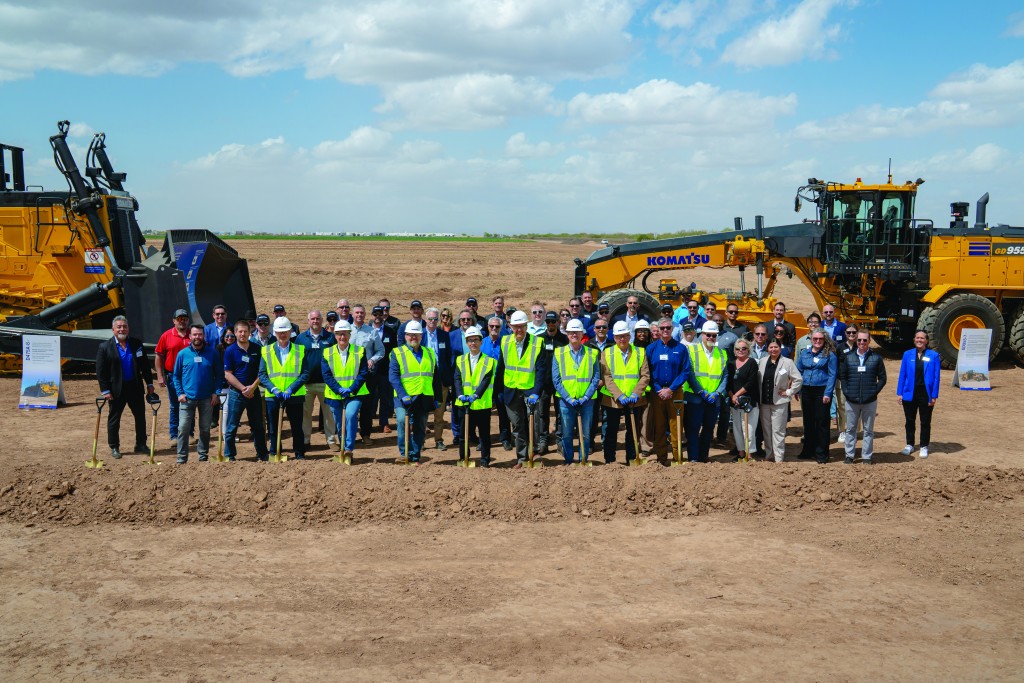 Komatsu breaks ground on its new mining sales and service facility in Mesa.