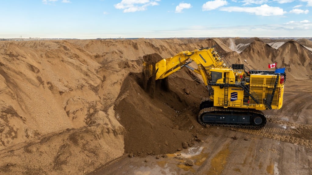 Komatsu’s largest hydraulic mining excavator arrives in Canada