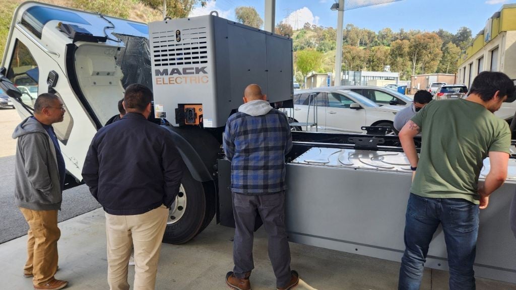 Mack donates electric refuse chassis to advance heavy-duty training for EV technicians