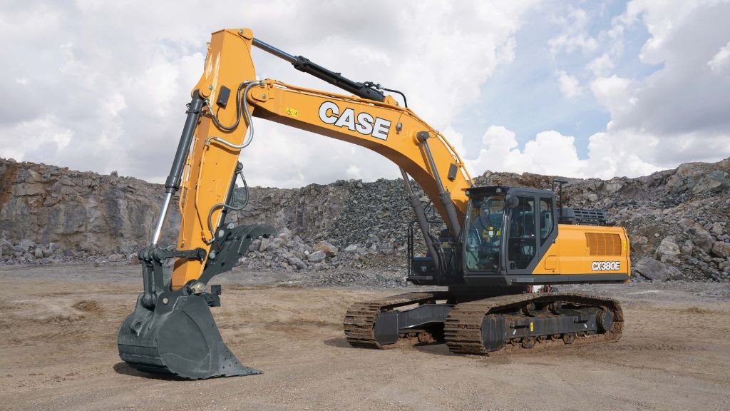 A large yellow excavator A large yellow excavator