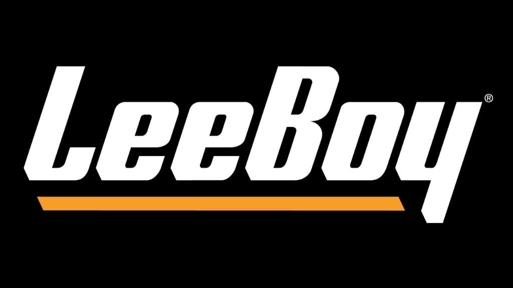 The white LeeBoy logo on a black background