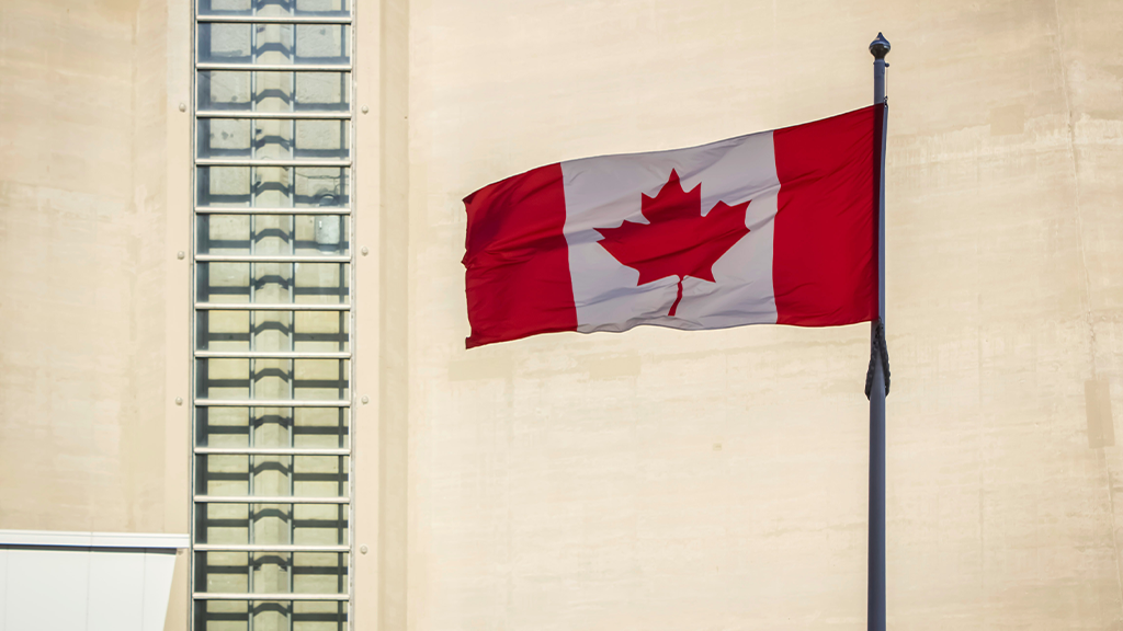 A Canadian flag