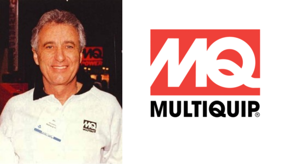 A headshot of a man next to the Multiquip company logo A headshot of a man next to the Multiquip company logo