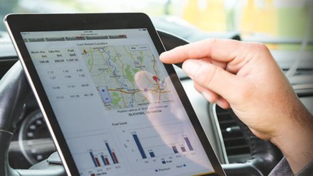 A person operates a tablet