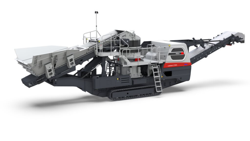 A cone crusher on a white background