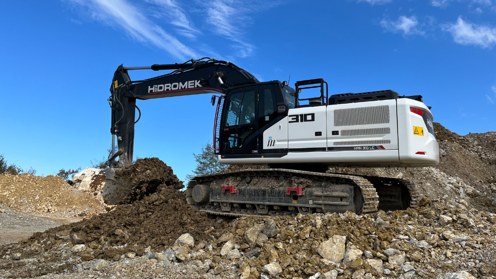 A crawler excavator on an outdoor site