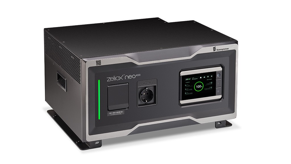 A black mobile power generator