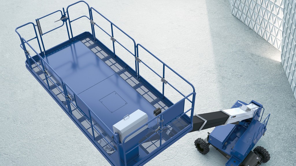 The platform of an aerial lift The platform of an aerial lift