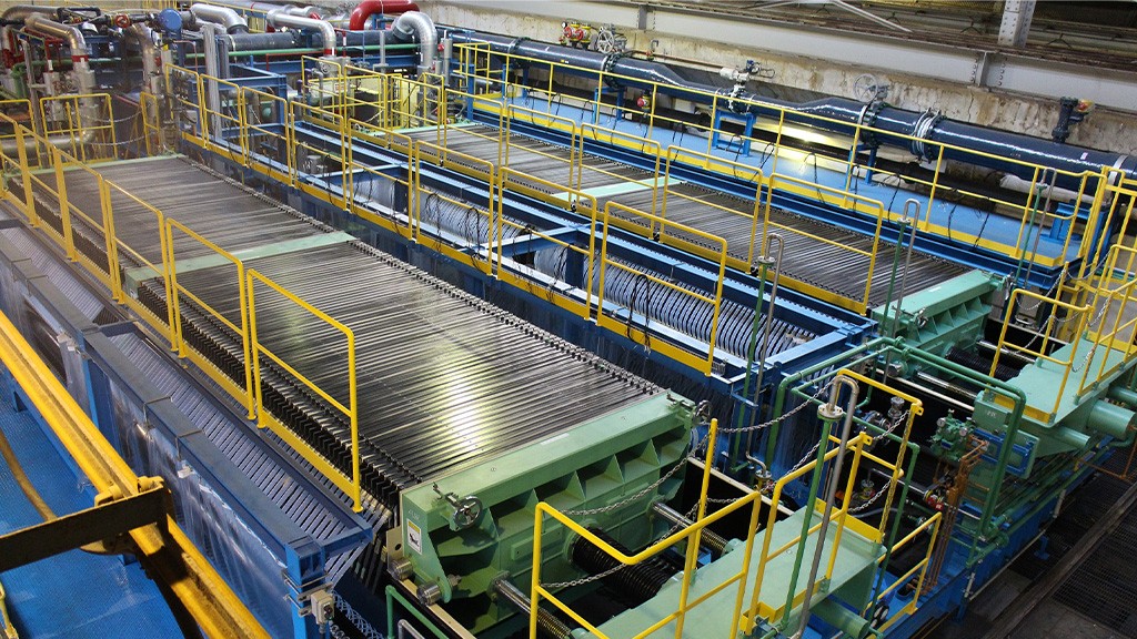 The inside of a scrap metal processing facility