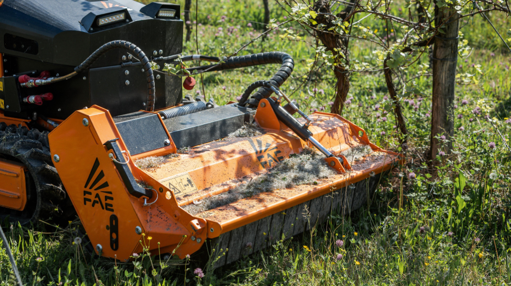 VIDEO: New mulcher for FAE's remote-controlled tracked carrier cuts through brush up to 2 inches in diameter