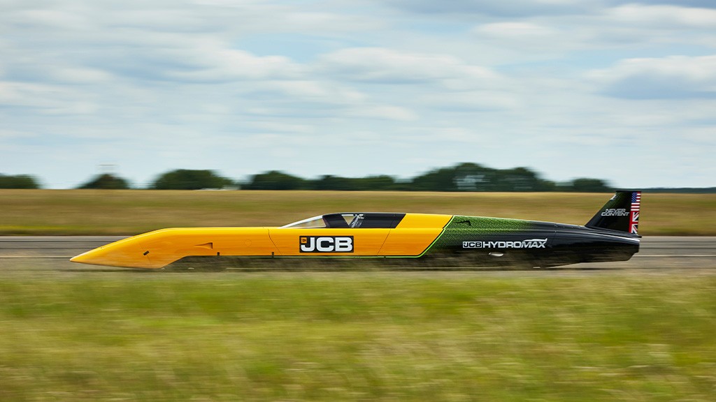 JCB tests Hydromax in preparation for hydrogen land speed record attempt