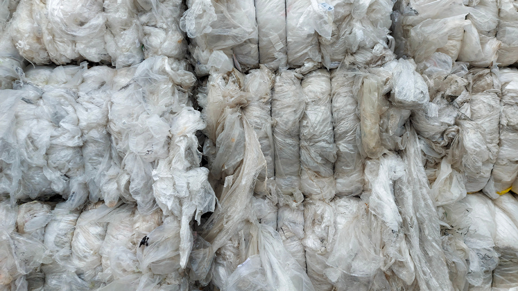 Bales of flexible film plastic Bales of flexible film plastic