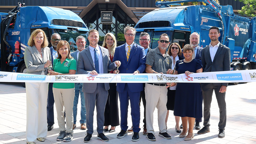 Florida’s first fully electric residential recycling and waste collection fleet Florida’s first fully electric residential recycling and waste collection fleet