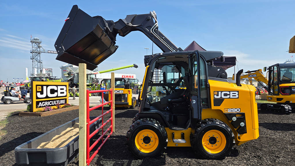 The side of a skid steer loader