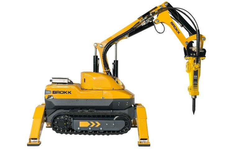 brock remote control excavator