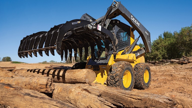 John Deere root rakes take on tough land-clearing jobs