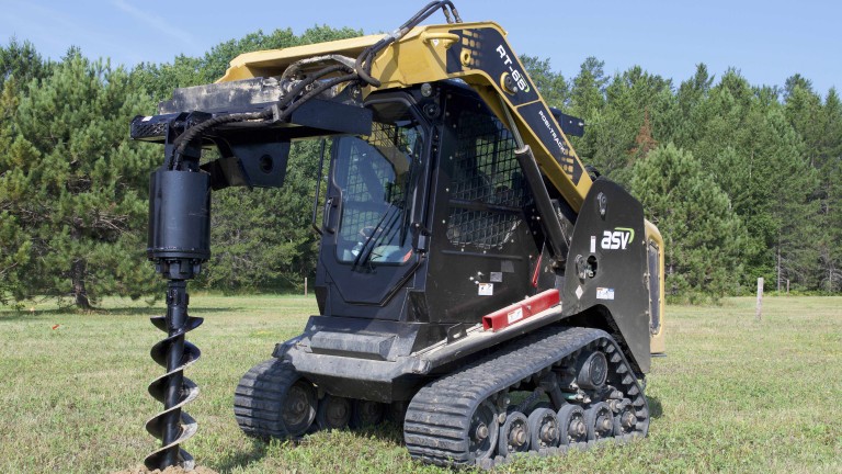 ASV's radial-lift RT-65 CTL is ideal for digging and ground engagement work