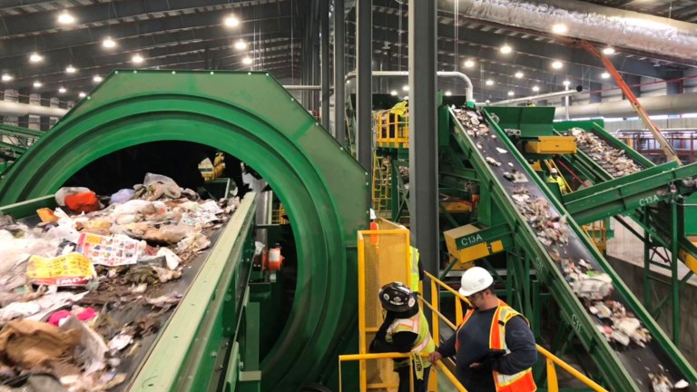 New facility for commingled trash and recyclables