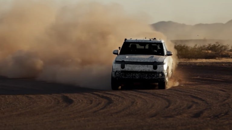 Watch: Rivian R1T Electric Pickup Truck Put Through Off-road Paces