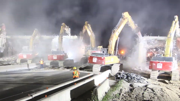 Watch: Bridge season continues for Priestly with demolition of the Hwy ...