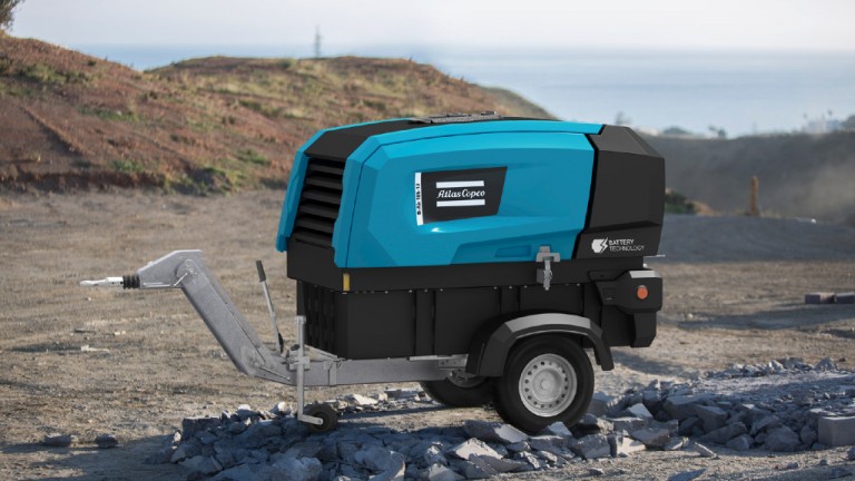 Testing Atlas Copco's battery-driven screw air compressor