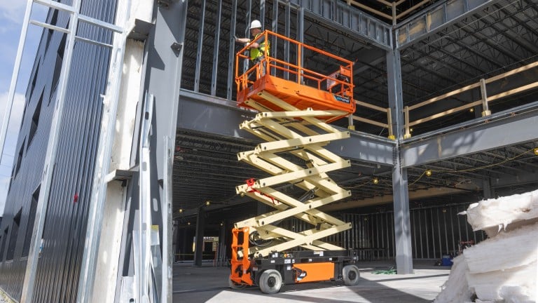 JLG electric scissor lift designed with future job sites in mind