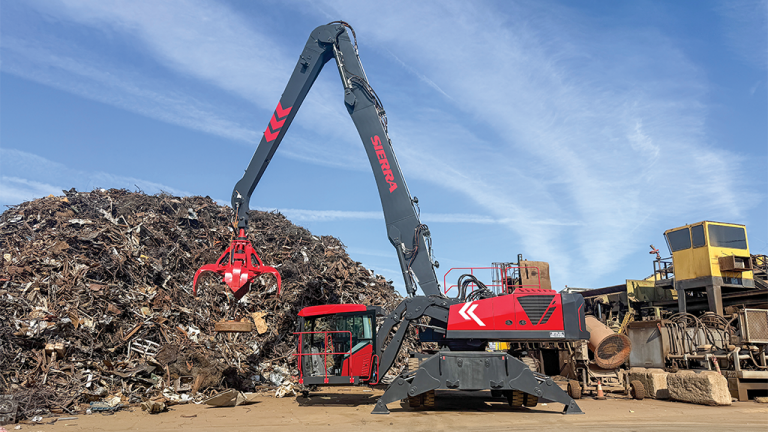 Material Handler In Production Fly-Cab design brings ground-level entry to material handlers