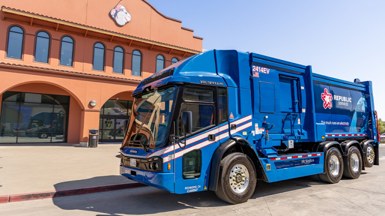 California’s first fully electric recycling and waste collection fleet