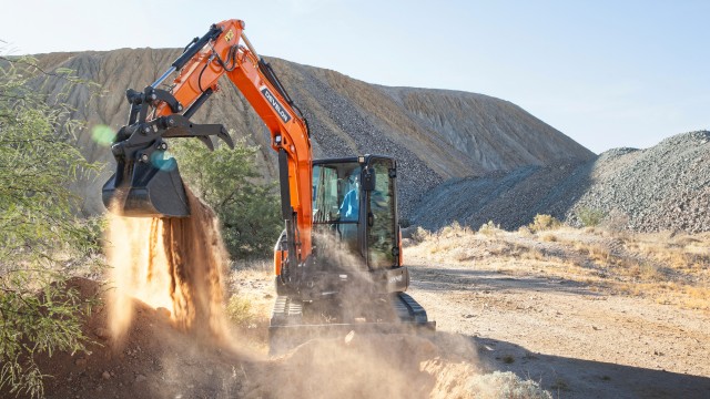 Fast cycle times help DEVELON's new four-tonne mini excavator perform in tight spaces