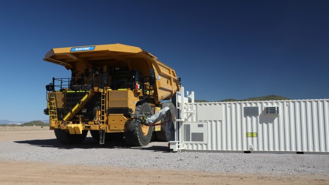 New fully-automated electric truck charging technology from Caterpillar makes mine sites safer