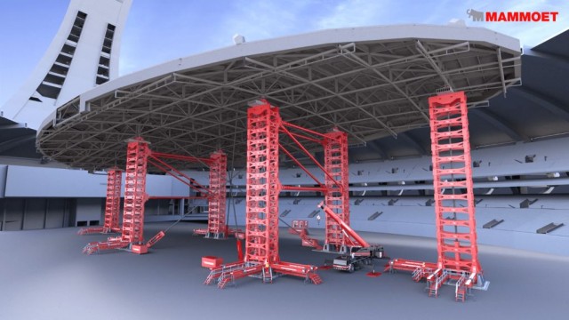 Mammoet mobile cranes to assist in Montreal Olympic stadium renovation