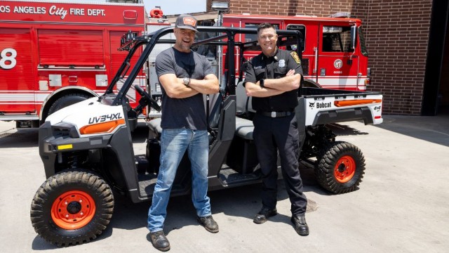 Bobcat and Josh Duhamel deliver brand-new UTV to LAFD Station 88 to support frontline fire prevention