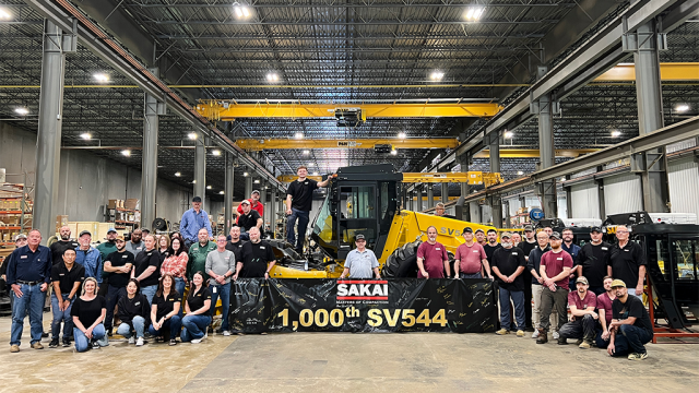 SAKAI hits key milestone with 1,000th soil compactor produced at Georgia factory