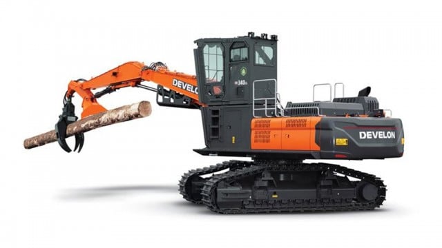 DEVELON’s new log loader delivers heavy-duty performance on rugged terrain