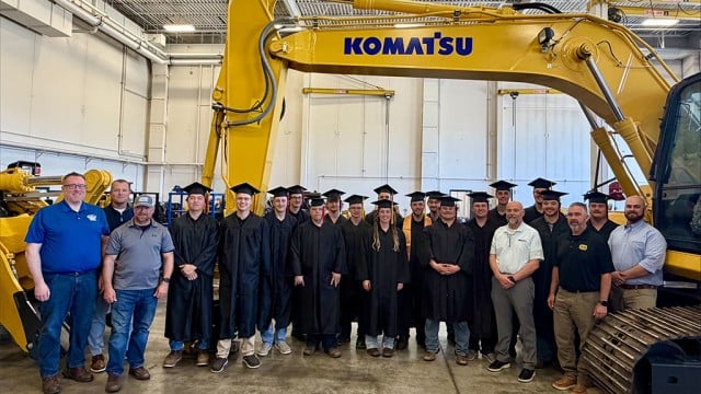 Komatsu-supported diesel technician training program celebrates 17 graduates in 2026