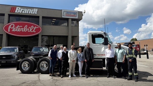 Brandt Peterbilt delivers first made-in-Canada 548 EV tractor