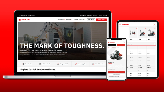 Takeuchi makes comparing equipment easier with new website design