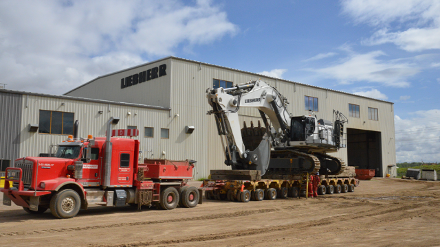 Liebherr delivers third 150-tonne excavator to Hammerstone's Muskeg Quarry in Alberta