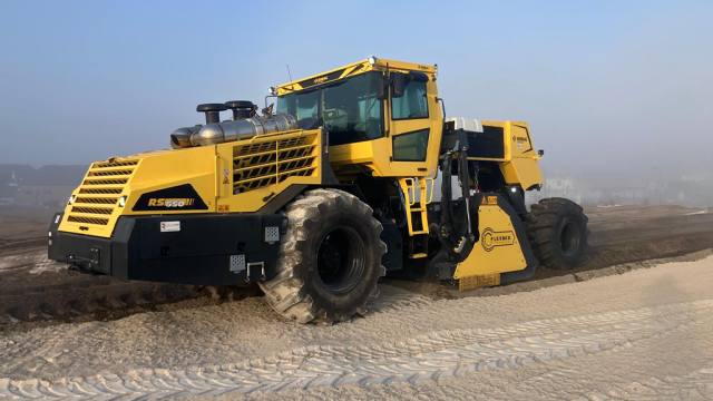 BOMAG’s new recycler and soil stabilizer features a redesigned cab and reduced maintenance